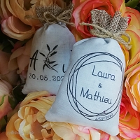 Sachet de lavande cadeau d'invité mariage