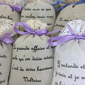 Sachet de lavande avec citations poétiques et philosophiques