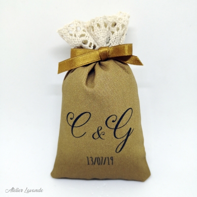 Sachets de lavande pour Mariage, impression personnalisée