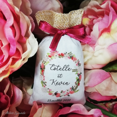 Sachet de lavande cadeau d'invité mariage