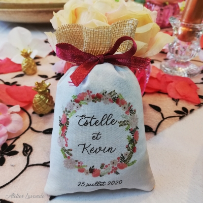 Sachet de lavande cadeau d'invité mariage