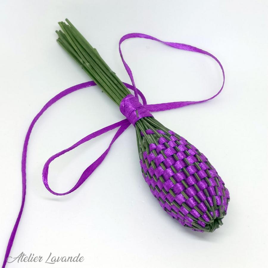 Mini fuseau de lavande, ruban satin Violet Mini fuseau de lavande, ruban satin Violet